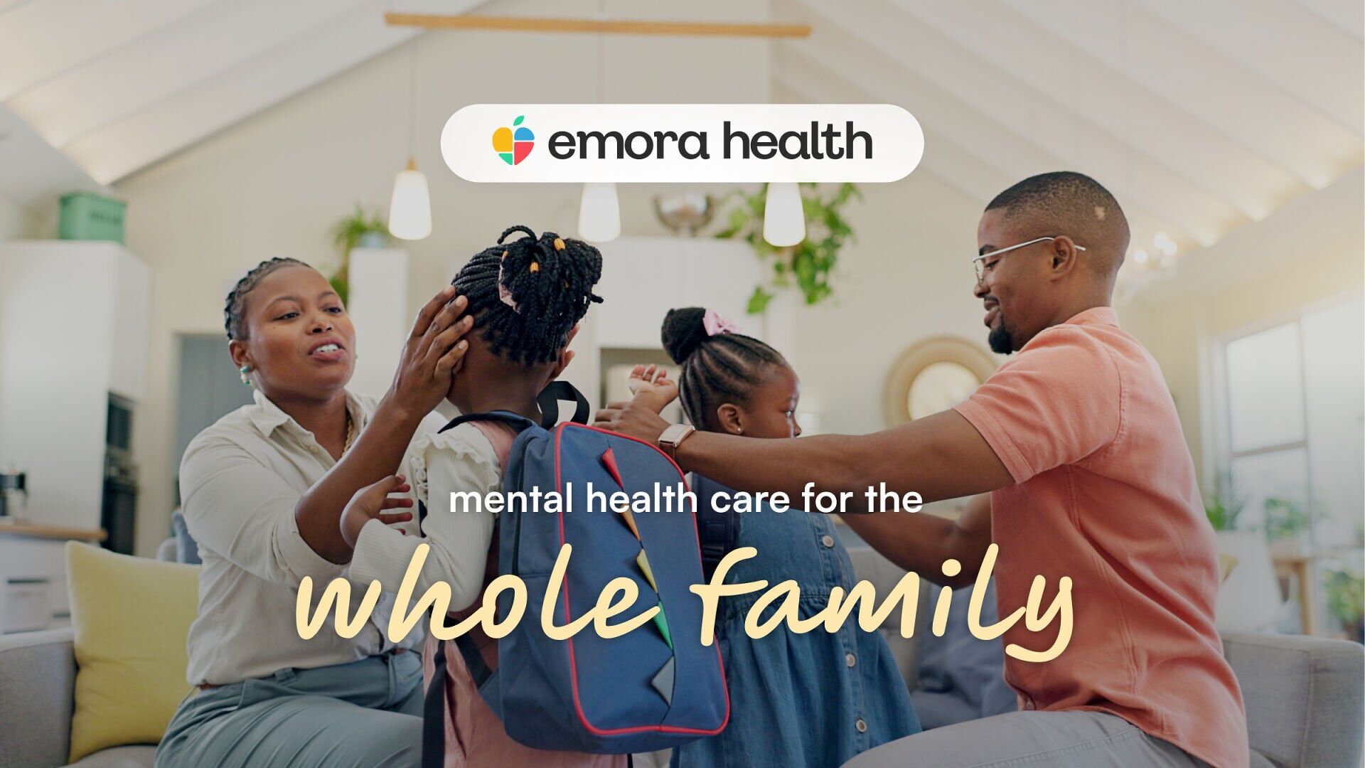 Parents get their children ready for the first day of school. Emora Health provides whole-family mental health care to support Florida families through the back-to-school transition.