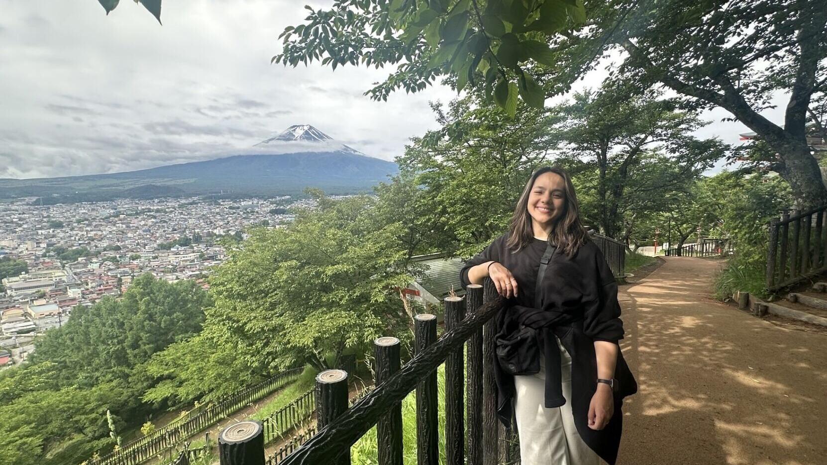 Marina Kalpouzos completed her Rutgers Executive MBA in May. She is photographed here during the program's 10-day residency program in Japan. The experience “helped me see the world through a different lens,” Kalpouzos said.