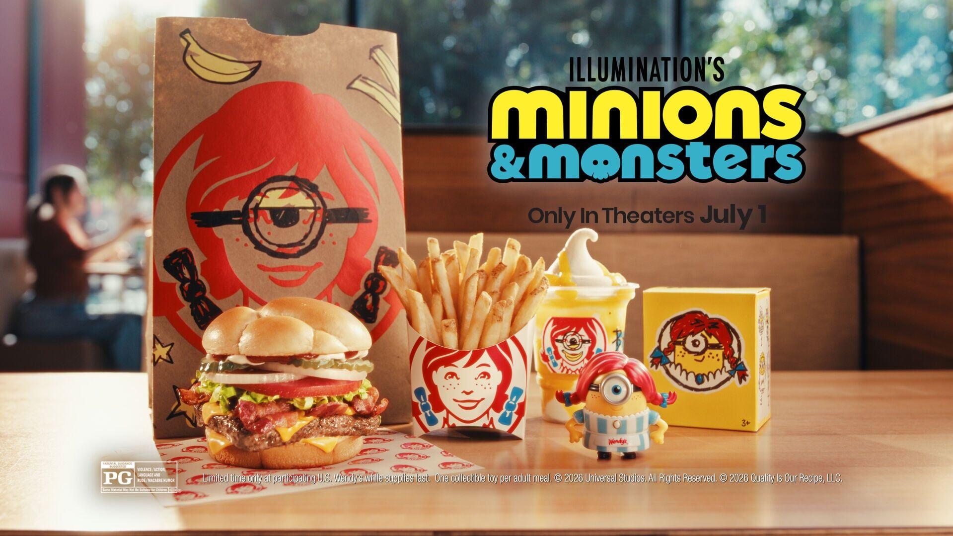 Los aficionados podrán saborear el menú de Minions &amp; Monsters solo en Wendy's a partir del 15 de junio.