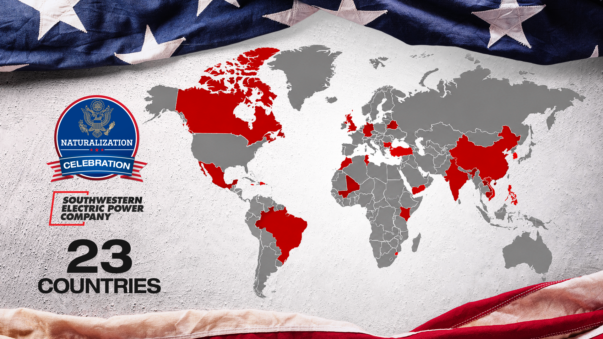 NATURALIZATION CEREMONY COUNTRIES