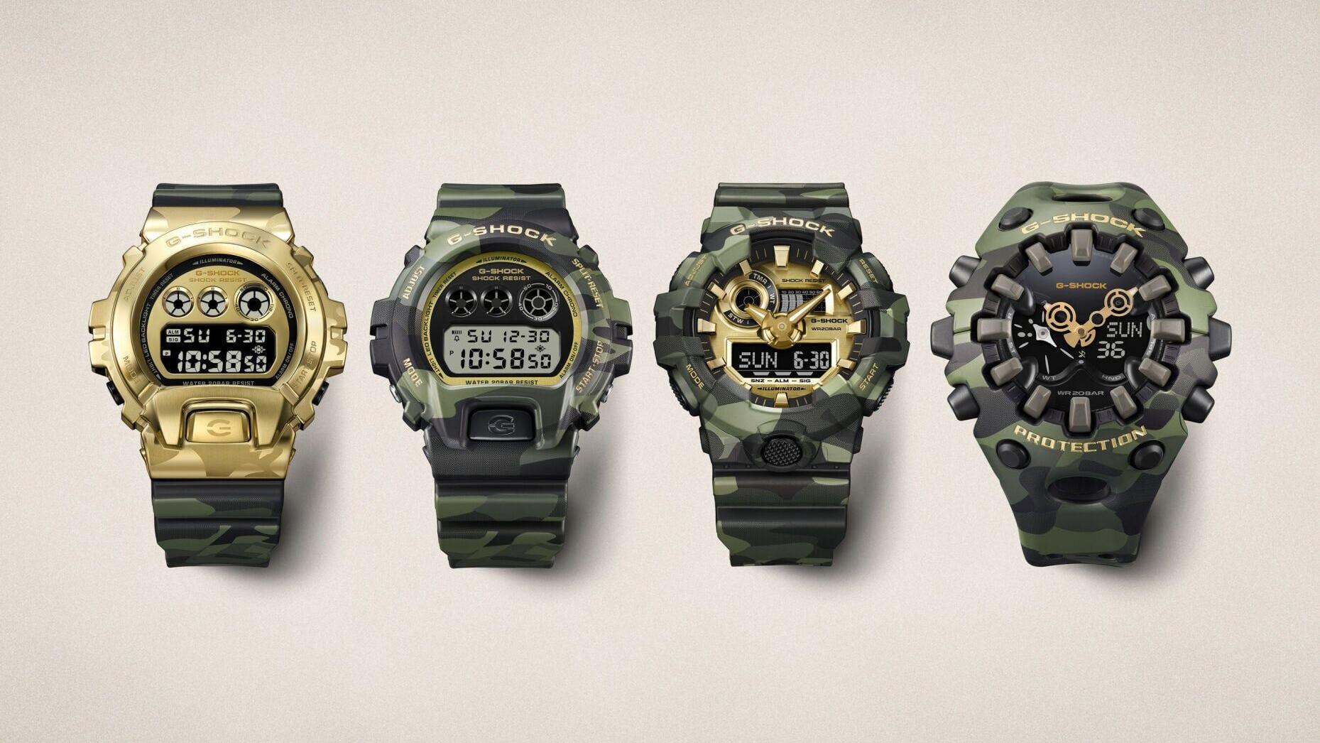 G-SHOCK's Camo And Gold Series