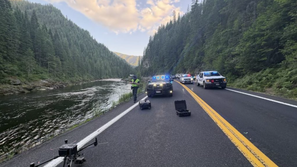Crash scene Highway 12