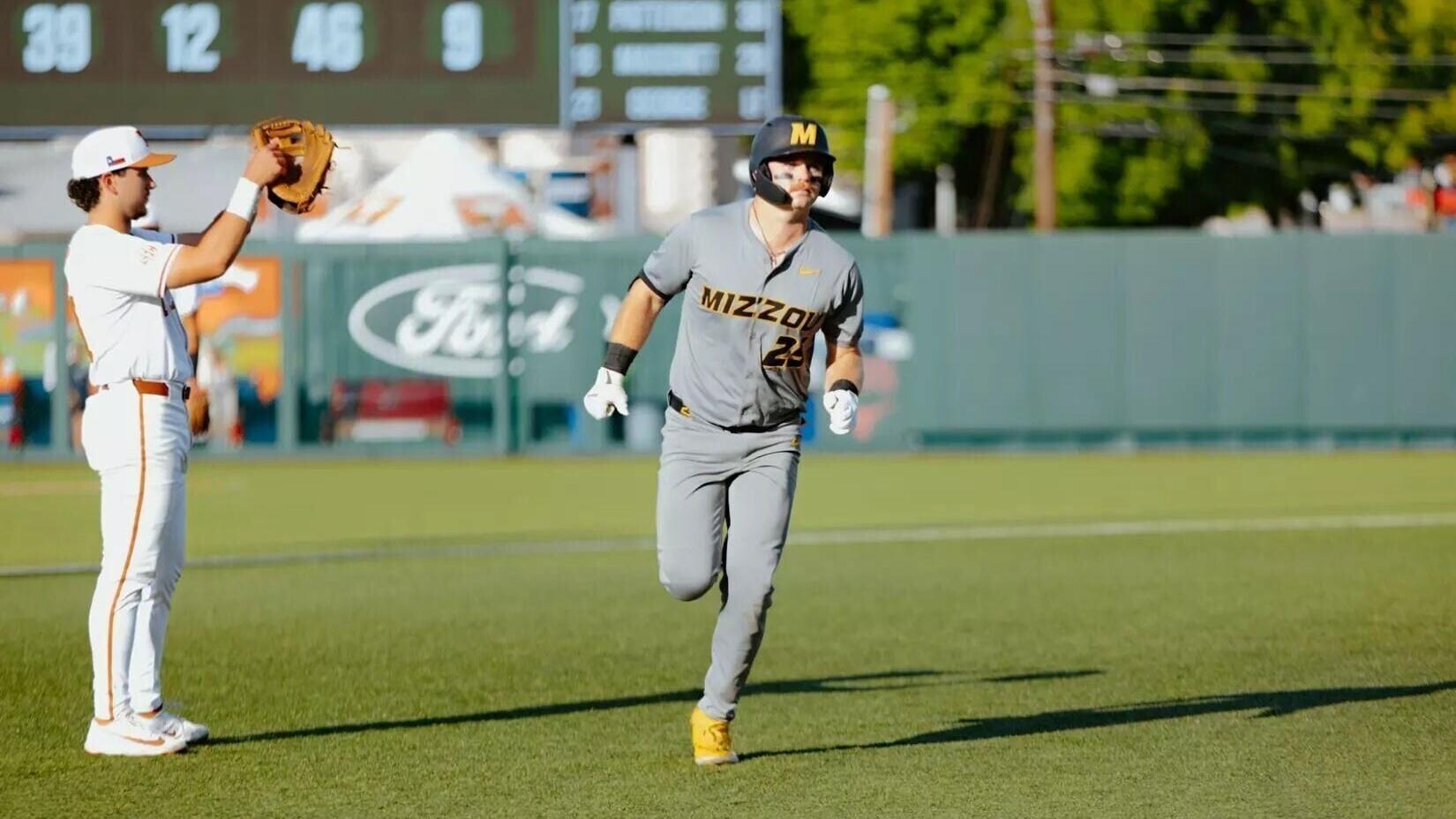 Mizzou's Jase Woita runs on the field (copy)
