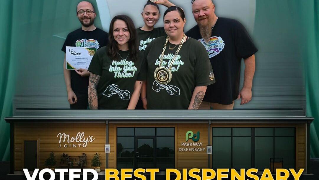 Parkway Dispensary, Located at 2 Donna Dr, Tilton IL - Voted the Best Cannabis Dispensary in Central Illinois for the 3rd Year in a Row at the Annual Peoples Choice Awards 2026. Learn more at www.parkwaydispensary.com.