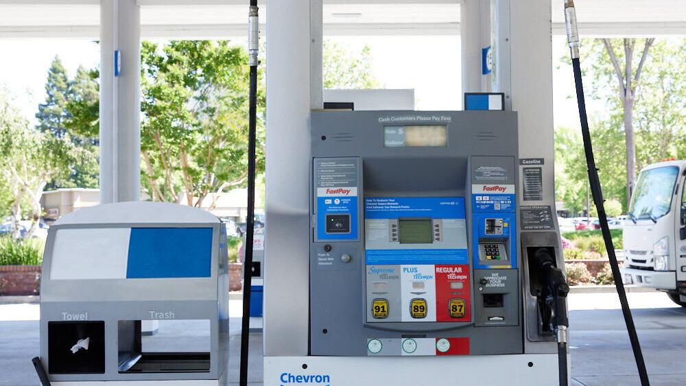 Gas Pump: Techron® is included in every grade of Chevron gasoline