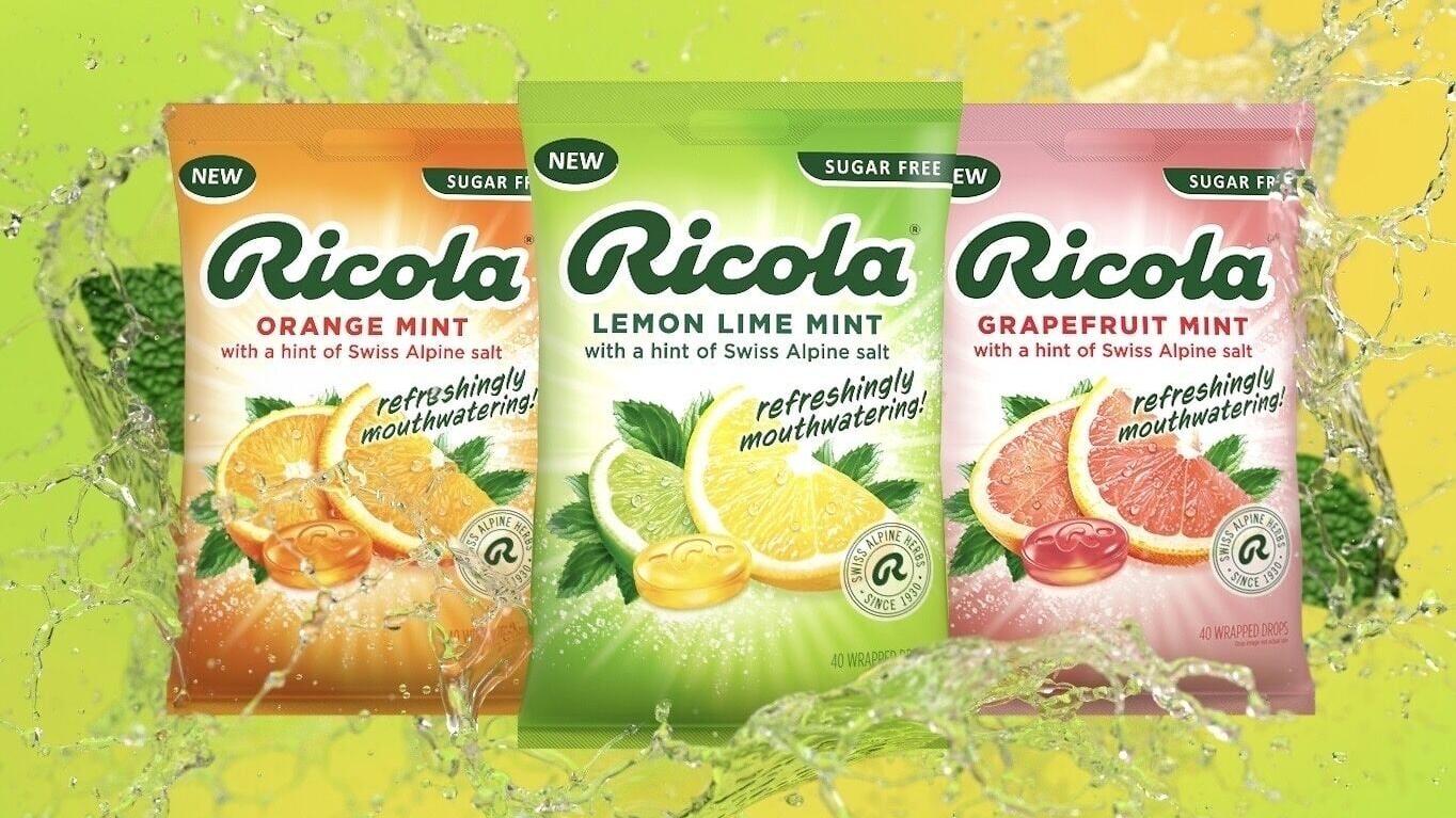 Available in Lemon Lime Mint, Orange Mint and Grapefruit Mint, Ricola's mouthwatering drops are crafted with vibrant citrus flavors, the brand's signature blend of herbs and a hint of Swiss Alpine Salt.