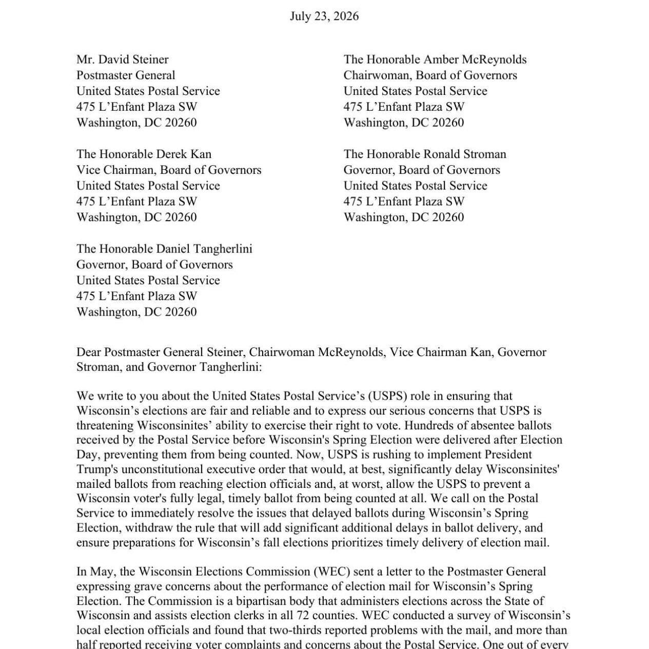 Baldwin Evers Letter