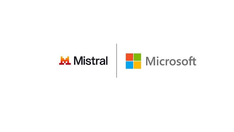 Microsoft and Mistral Logos