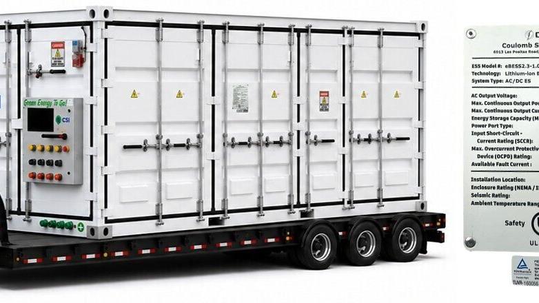 CSI's 2.3MWh Mobile BESS - Achieves TÜV Certification to Applicable UL 9540 Requirements
