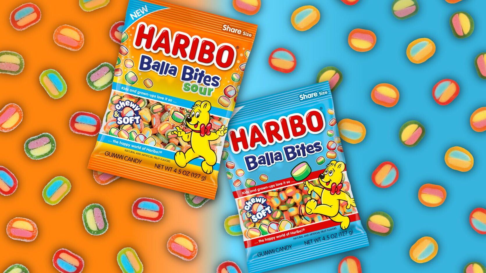 HARIBO introduces Balla Bites and Balla Bites Sour, new bite-sized gummies that combine a chewy outer layer, soft center and three fruity flavors in every poppable bite.