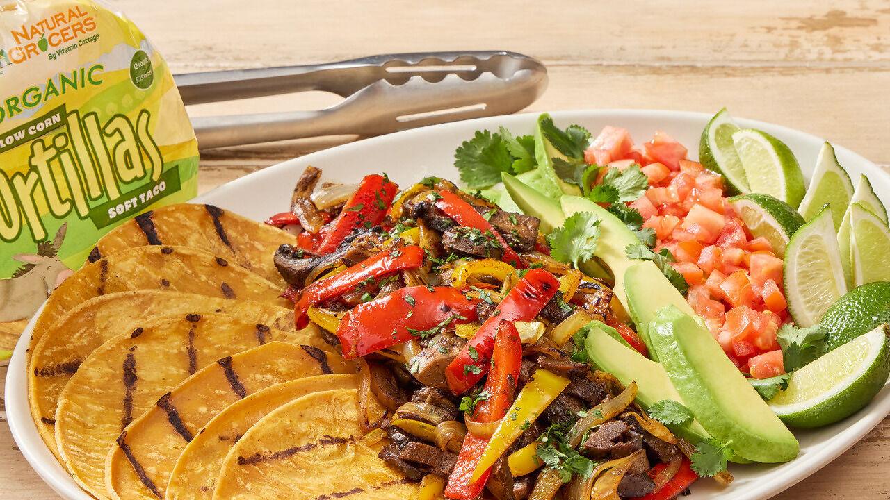Natural Grocers® hosts its annual “Art of Grilling” event, June 5-7, featuring sizzling savings, seasonal recipes and community giving opportunities. Pictured: Natural Grocers Grilled Mushroom Fajitas recipe.