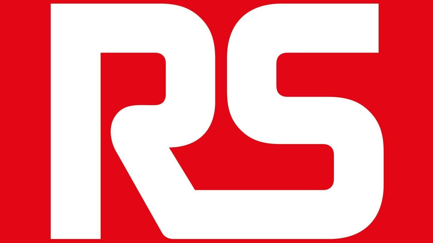 RS Logo. RS is a global product and service solutions provider for industrial customers.