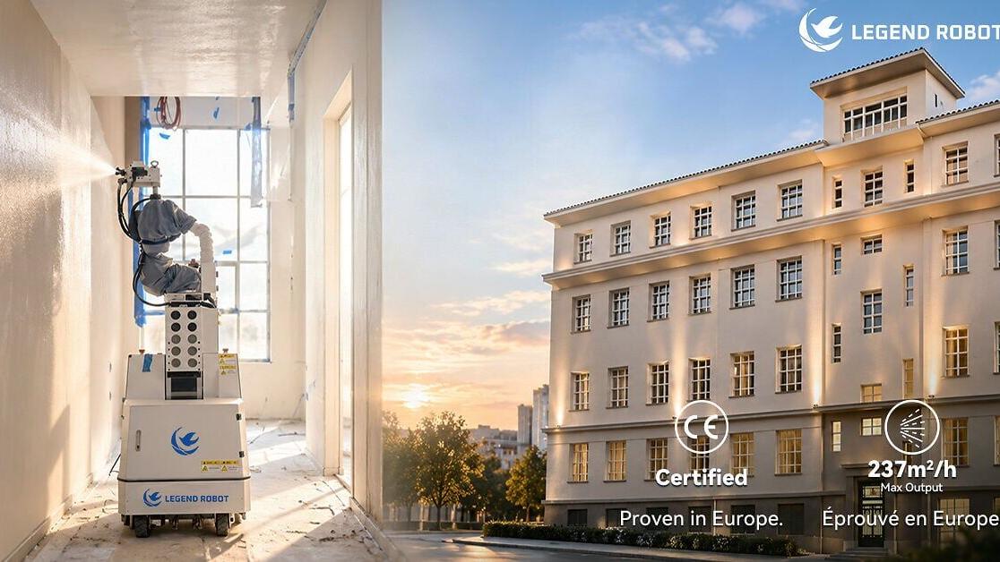 Painting robot applied at Athens Radisson Hotel renovation.