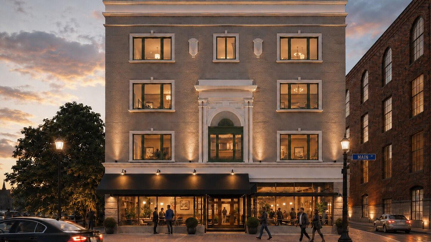 Olympic Lofts Exterior Rendering - 204 Main Street, Worcester, MA