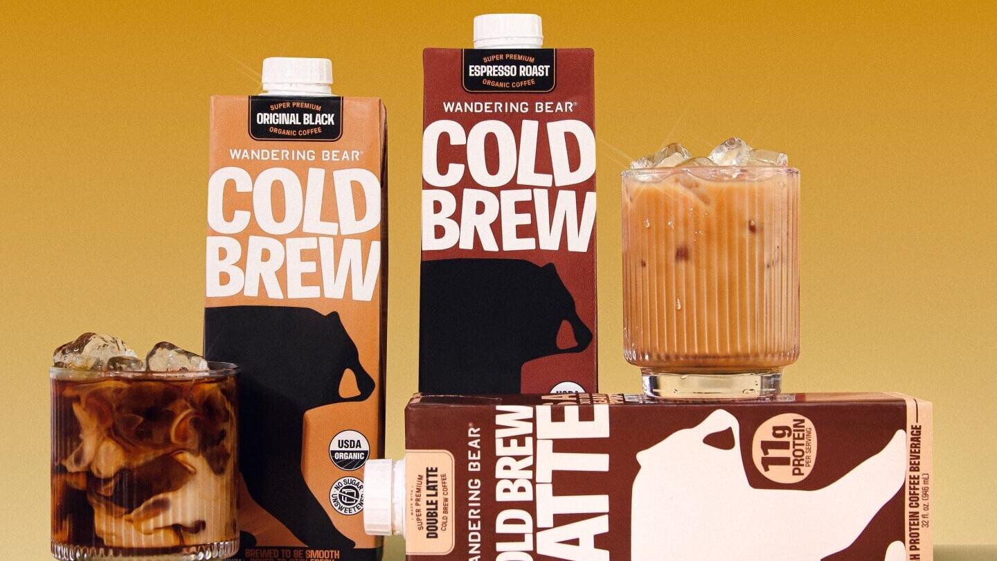Wandering Bear's multi-serve cartons allow customers to take the coffee shop to their fridge.