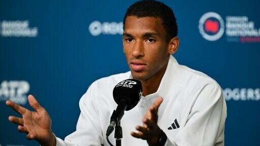 Felix Auger-Aliassime of Canada announces he has withdrawn from the ATP Montreal Masters tournament with a back injury
