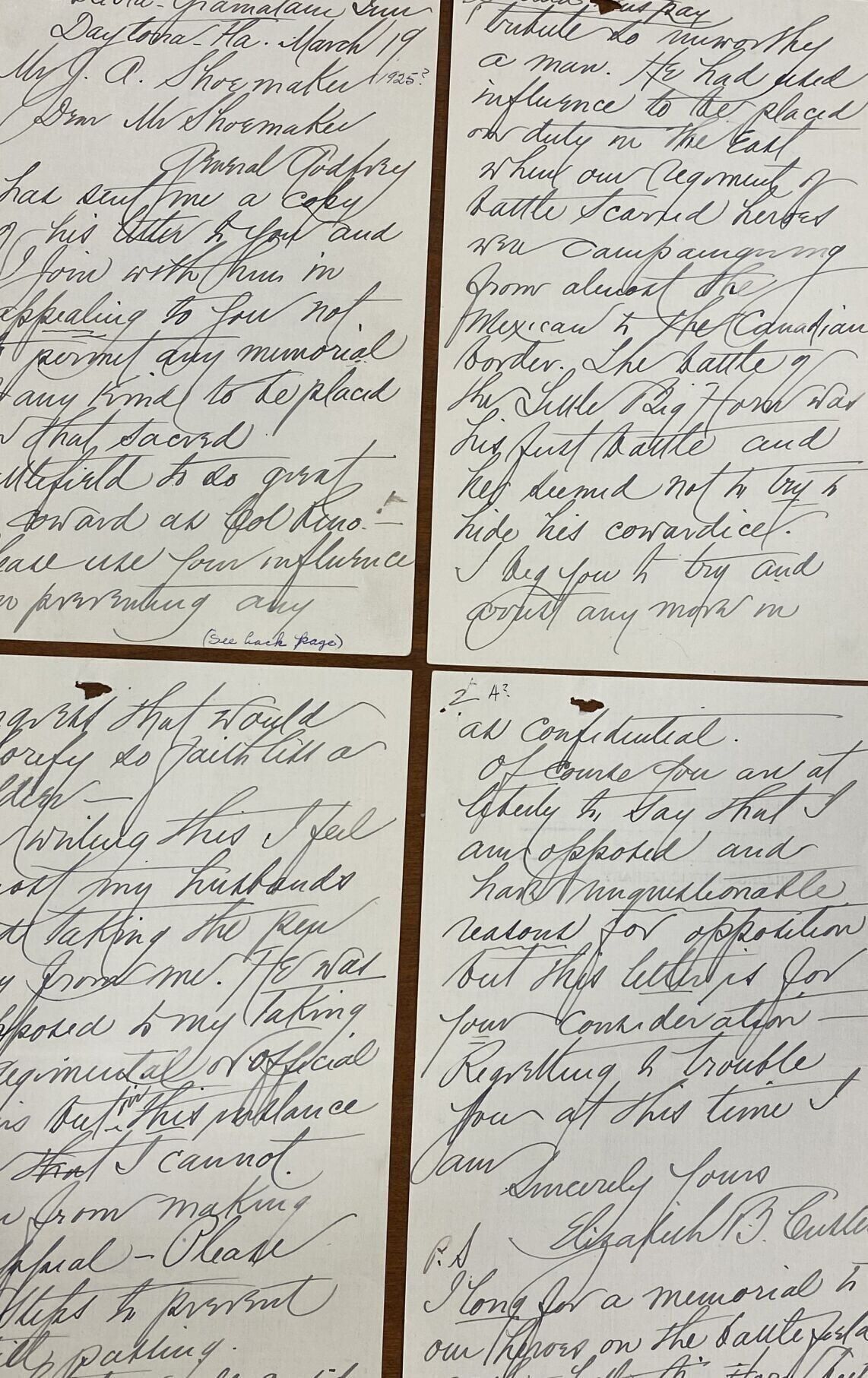 Elizabeth Custer letter