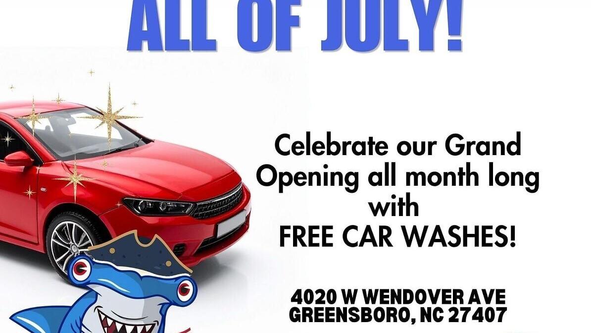 Celebrate America's 250th Anniversary with free car washes at The RipTide Car Wash in Greensboro, NC all of July.