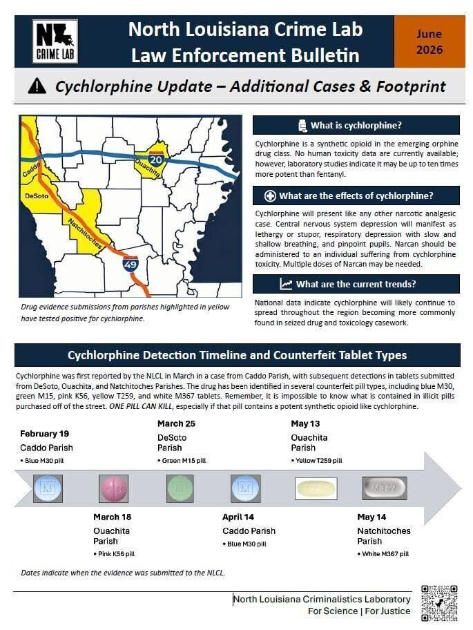 North Louisiana Crime Lab bulletin