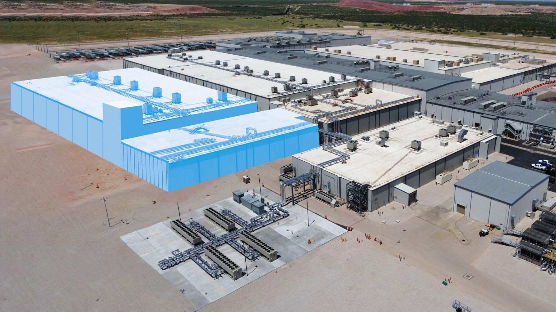 An illustration of the new uranium enrichment plant Urenco USA will construct at the National Enrichment Facility in Eunice, New Mexico, which will add 2.1 million separative work units (SWU) of capacity to the facility. Construction will begin in 2029....