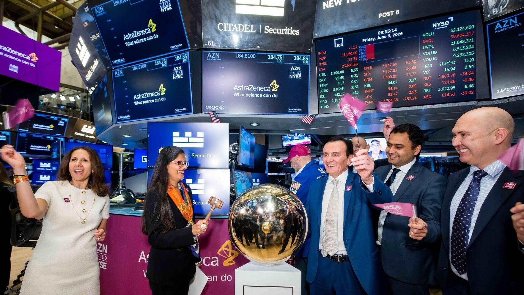 AstraZeneca celebrated NYSE transfer on June 5
