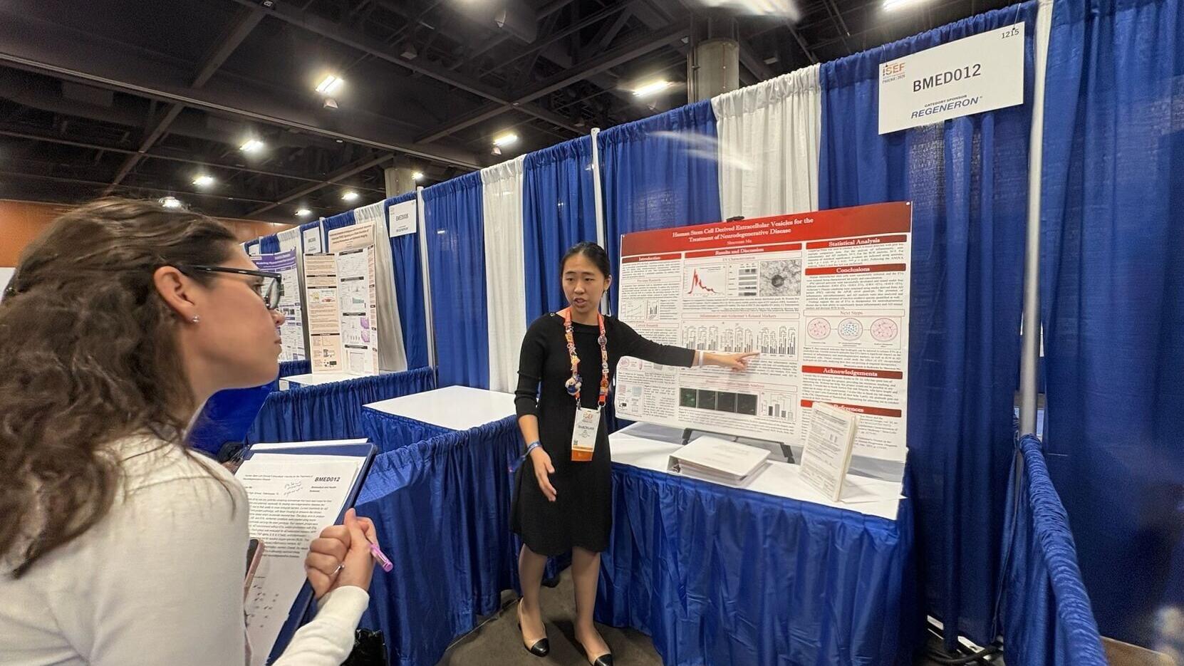 Lily Ma, a senior at Lawton Chiles High School, is one of five young scientists who received the Humane Science Award from the National Anti-Vivisection Society at the 2026 Regeron International Science and Engineering Fair.