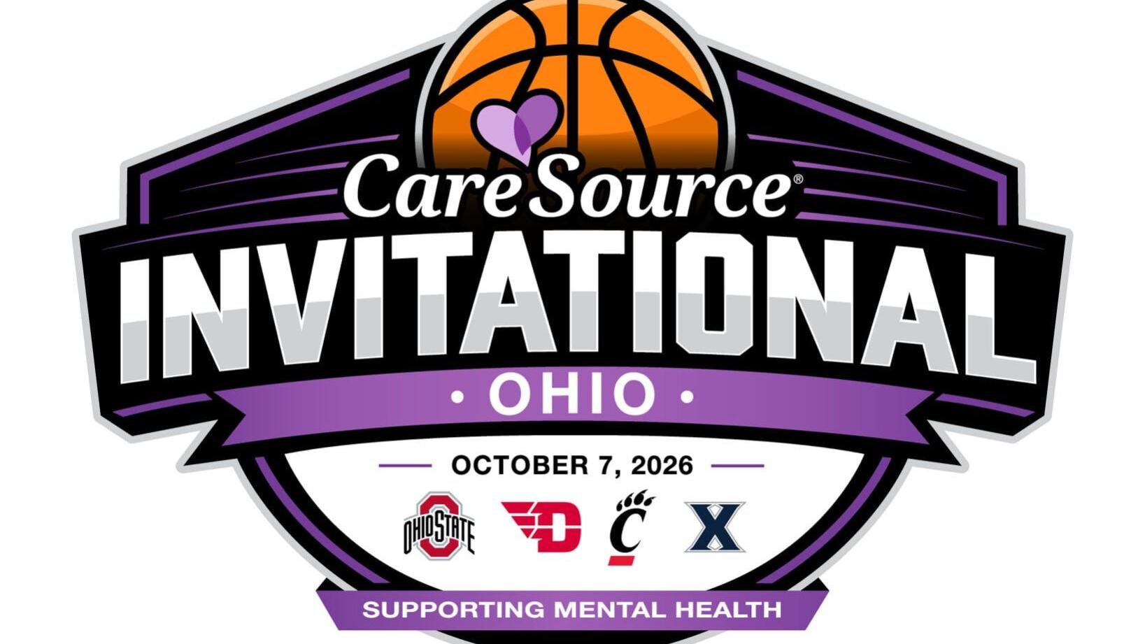 CareSource Invitational outdoor basketball doubleheader will showcase Ohio rivalries—Cincinnati vs. Ohio State and Xavier vs. Dayton—on Oct. 7, 2026, raising awareness and funds for adolescent and young adult mental health programs.
