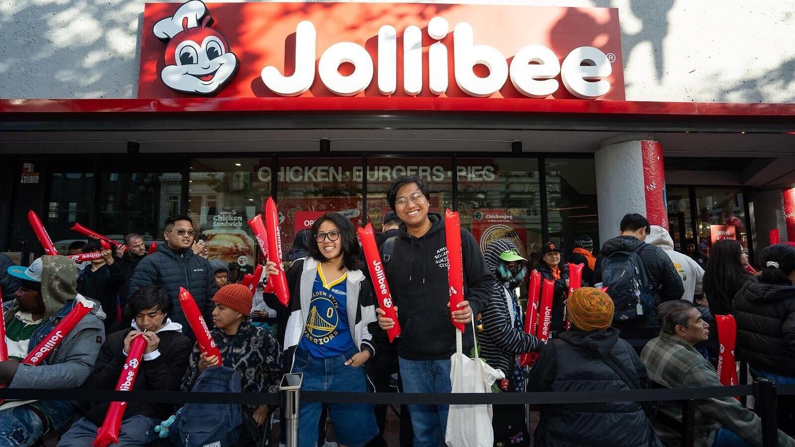 Eager fans wait in line outside the new Jollibee restaurant at 934 Market St. in downtown San Francisco on Friday, July 31, 2026. The new location marks the brand's 13th store in the Bay Area and 111th in the United States. (Photo: Jollibee)