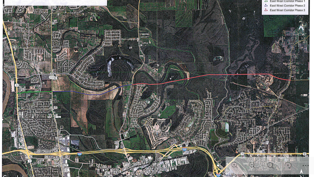 Winfield Road extension project map