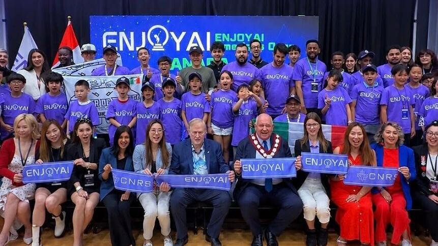 Participants, organizers, and guests come together at the ENJOY AI 2026 Americas Open in Markham, Canada.