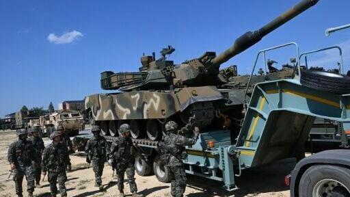 South Korean Marines during a joint field training exercise with US forces in Pohang
