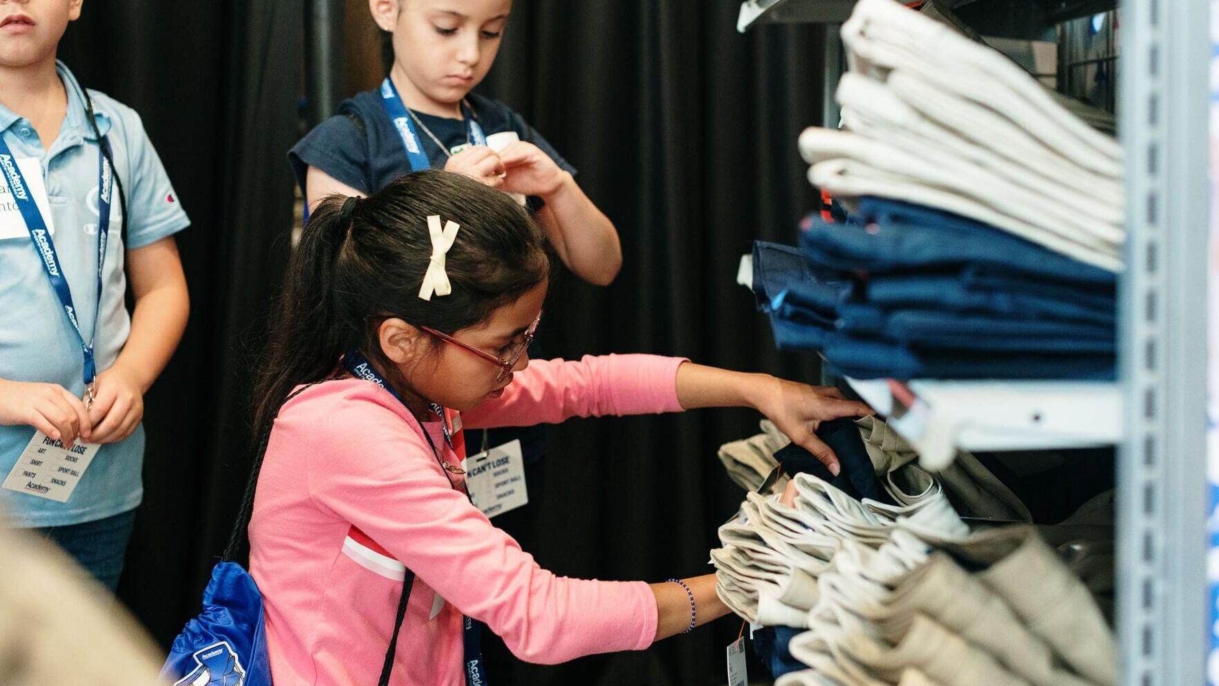 BEAR students shopped for uniforms at Academy Sports + Outdoors’ corporate office to prepare for Back to School.