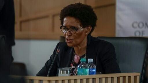 South African advocate Mahlape Sello leads evidence during the Commission of Inquiry into criminality, political interference and corruption in the criminal justice system