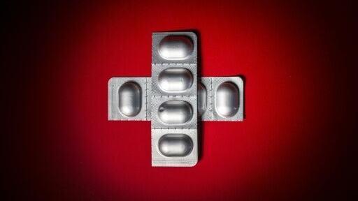 Blister packs of medications by Sandoz, arranged as a Swiss cross. The Basel-based pharma group has reached two settlements in the United States
