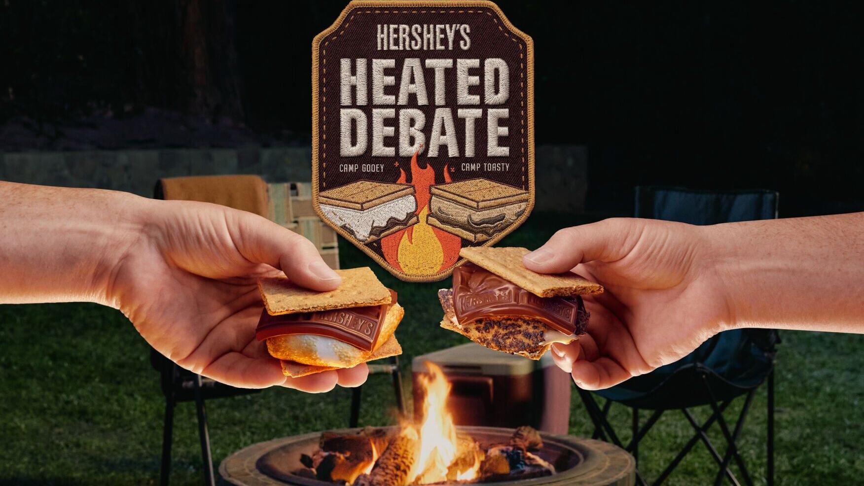 Introducing Hershey's Heated Debate. Are you Camp Gooey or Camp Toasty?