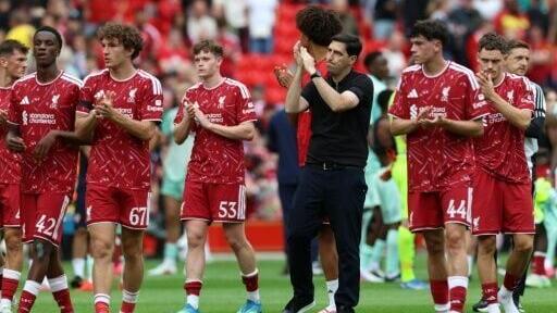 Liverpool have a new coach, Andoni Iraola, (in black) as they bid to bounce back from a poor 2025-2026 season