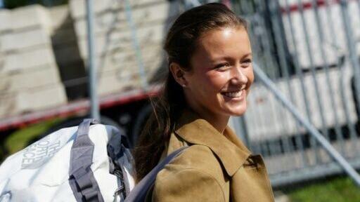 Princess Isabella of Denmark arrives for her first day at the Guard Hussar Regiment, among the first in Denmark to undertake 11 months of conscription