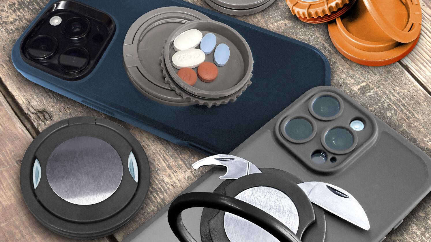 PhoneStash product line includes two models of MagSafe Compatible Phone Accessories. The Magnetic Multitool with Blade, Bottle Opener and Screwdriver as well as the Magnetic Diversion Safe that allows the user to hide and carry meds, money, jewelry and ...