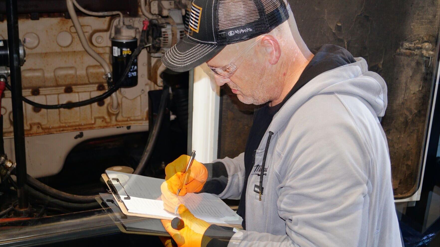 Generator Technician at work