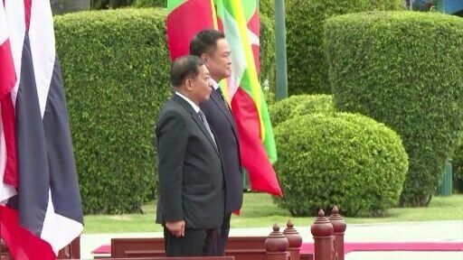 Myanmar ex-junta chief on first Thailand trip as civilian leader