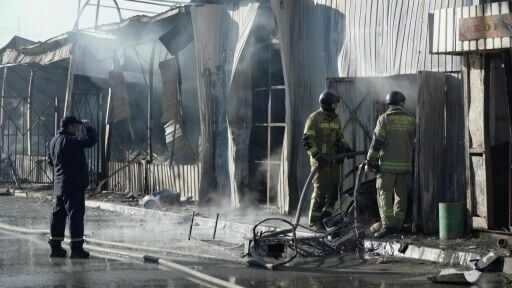 Russian strike destroys market in Kyiv