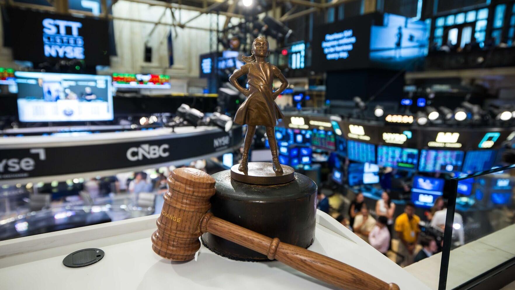 Fearless Girl celebrated at the NYSE on July 24