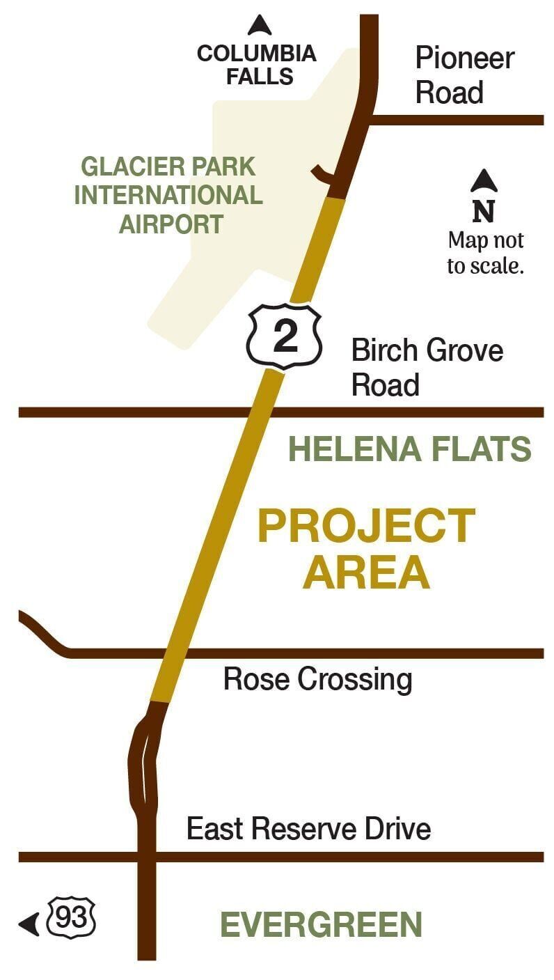 US 2 work near Glacier airport wraps up in Kalispell2